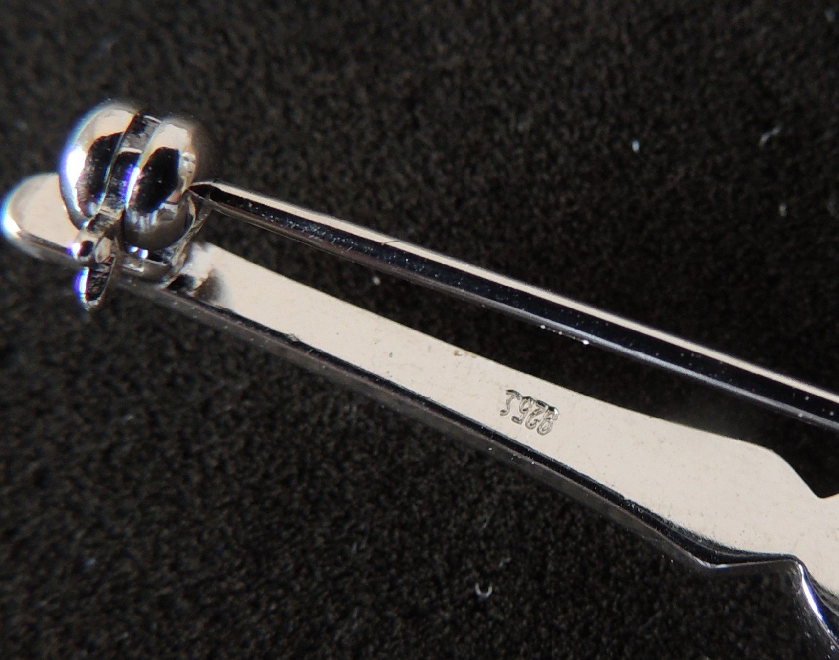 Spille & Fermagli: Rhodinierte Silber 925 Brosche mit Zuchtperle – Usato da Waldenburg venduto da schaller707 3