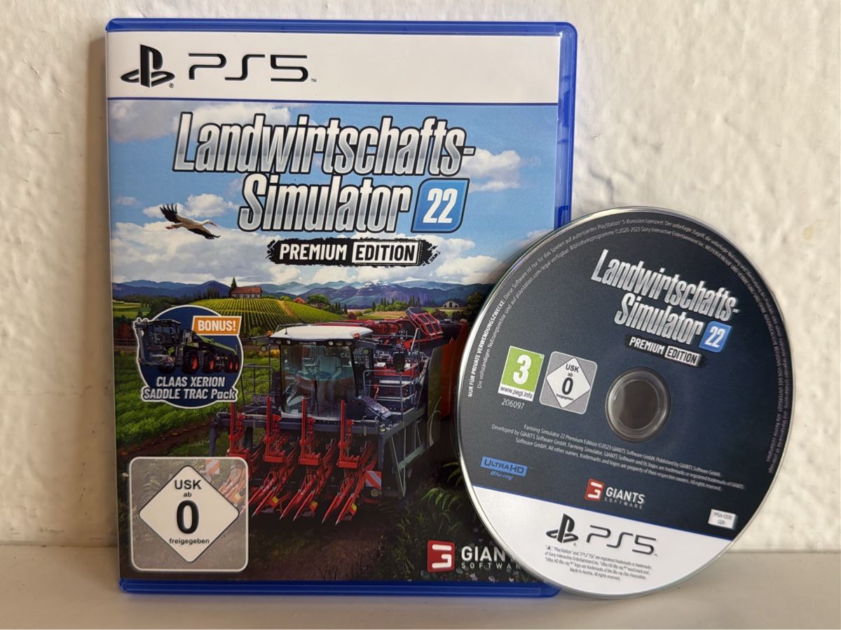 Sony Giochi: Farming Simulator 22 Premium Edition PS5 Game Disc and Case – Usato da Ehrendingen venduto da bubulence
