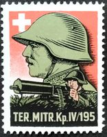 Soldatenmarke 2.WK, Ter Mitrailleur Kp IV/195, Wi Ter 415