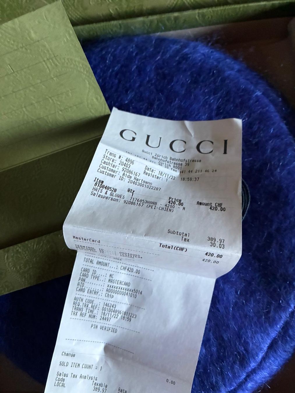 Gucci Copricapi, berretti & cappellini: GUCCI – Nuovo e nell'imballaggio originale da Rümlang venduto da har_z6qv 1