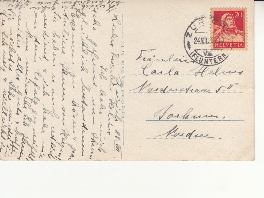 Ansichtskarten: Zürich 1926 – Gebraucht aus Bürglen TG von StampGraf 1