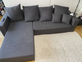Sofa mit Schlaffunktion grau