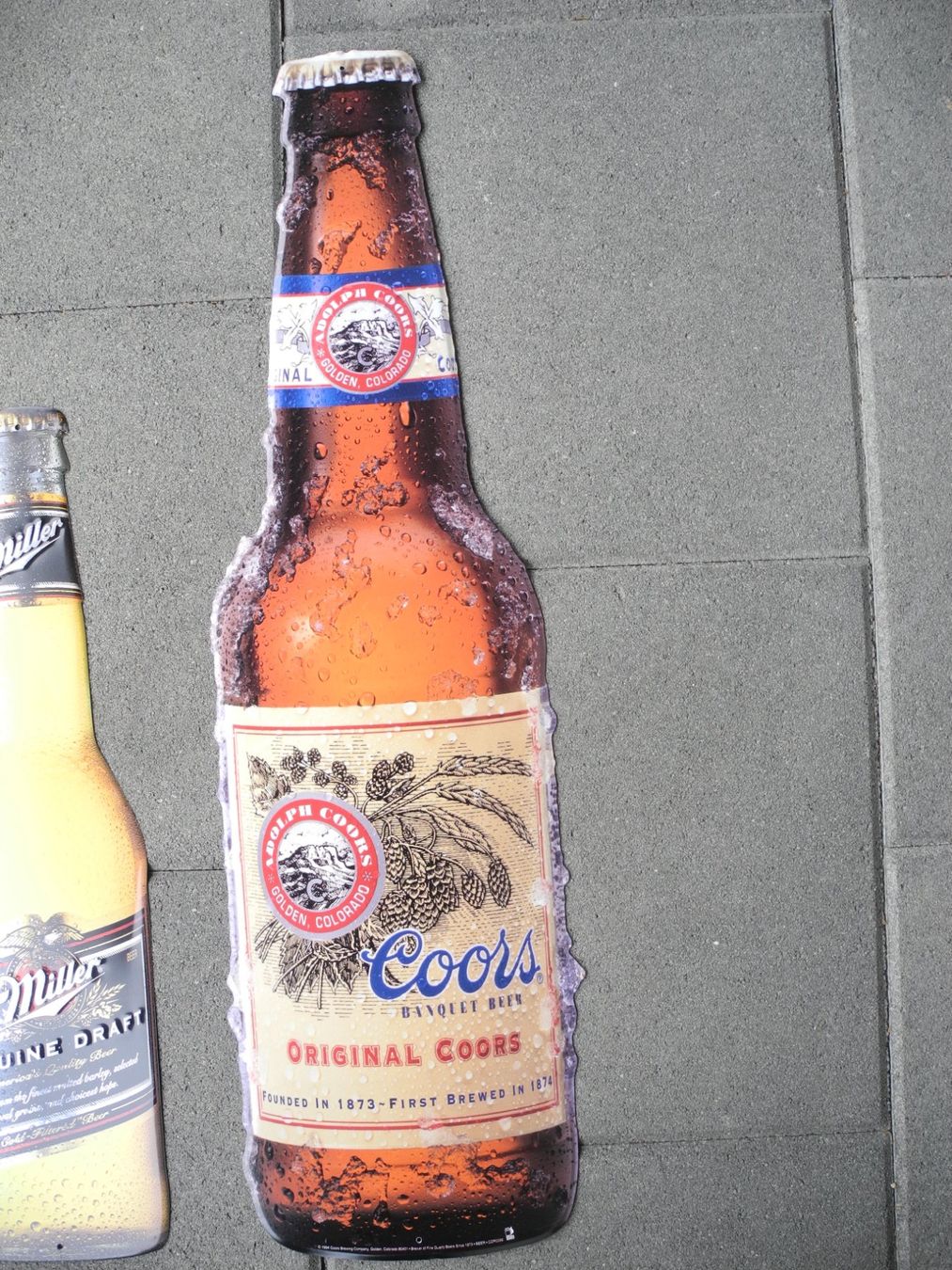 Insegne: 4 GROSSE - BIERFLASCHEN  ALU – Nuovo (secondo la descrizione) da Reinach AG venduto da Huckleberrysix 2