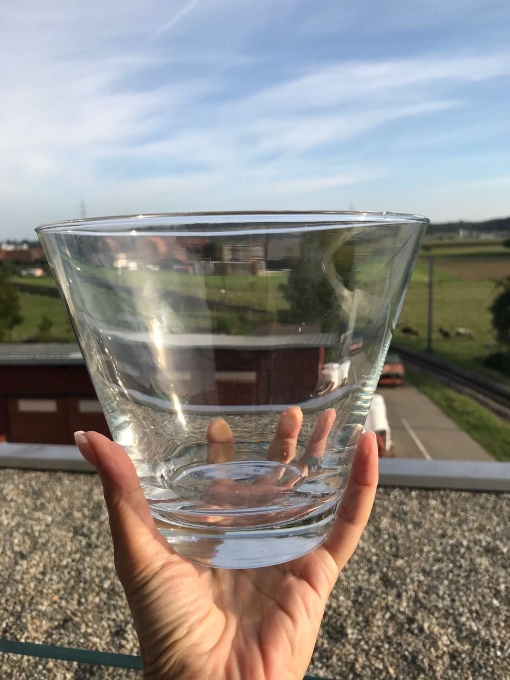 Vasen & Gefässe: Vase oder Topf aus Glas – Gebraucht aus niederbipp von Esbenz 3