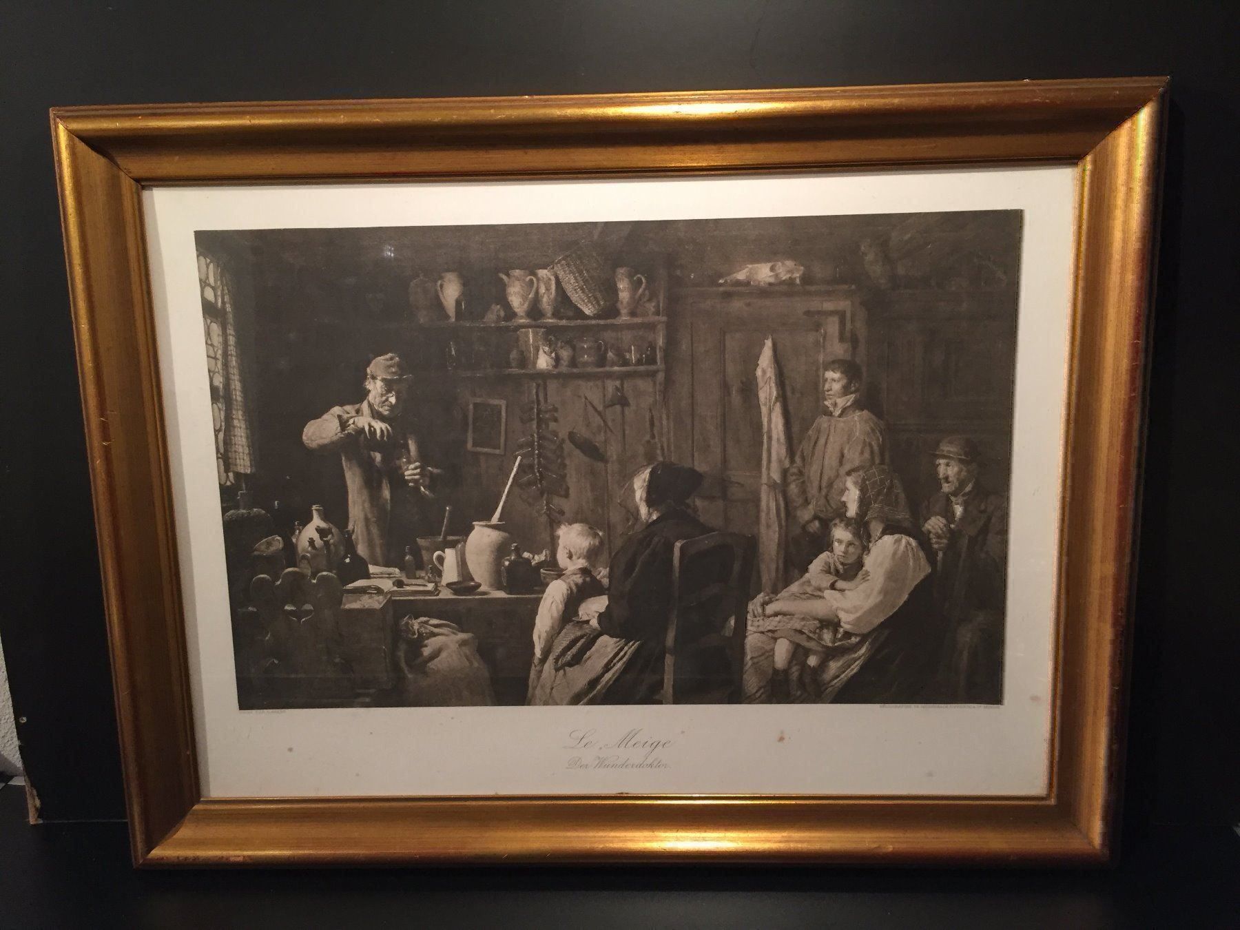 Grafica & Litografie: Albert Anker, "Der Wunderdoktor" – Usato da Einsiedeln venduto da artgallery59 1