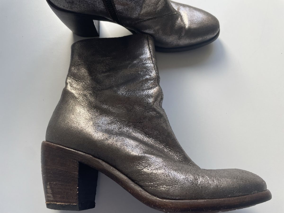 Scarpe da donna: Ernesto Dolani Lederstiefeletten Gr. 39 silber – Usato da Gockhausen venduto da AnneT07 7