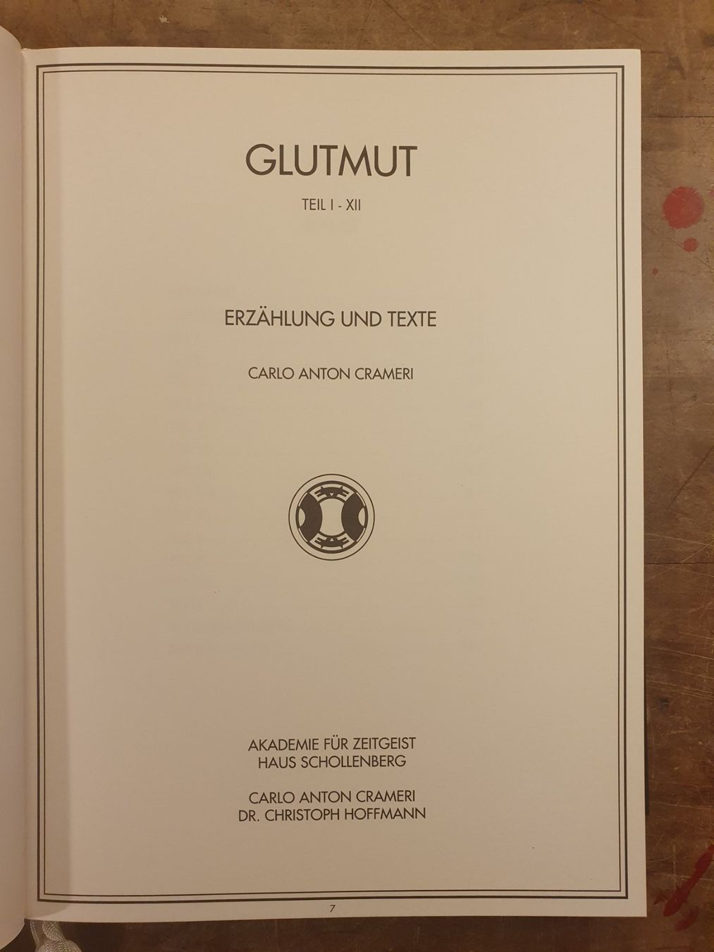 Libri: Glutmut Teil I - XII - carlo Anton Crameri - Schollenberg – Usato da Zürich venduto da loosebone 2