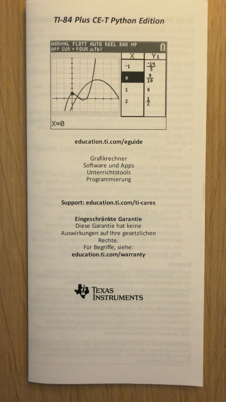 Texas Instruments Calcolatrici tascabili: Texas Instruments TI-84 Plus CE-T Python Edition – Nuovo (secondo la descrizione) da Neuenhof venduto da MagicBear57 7