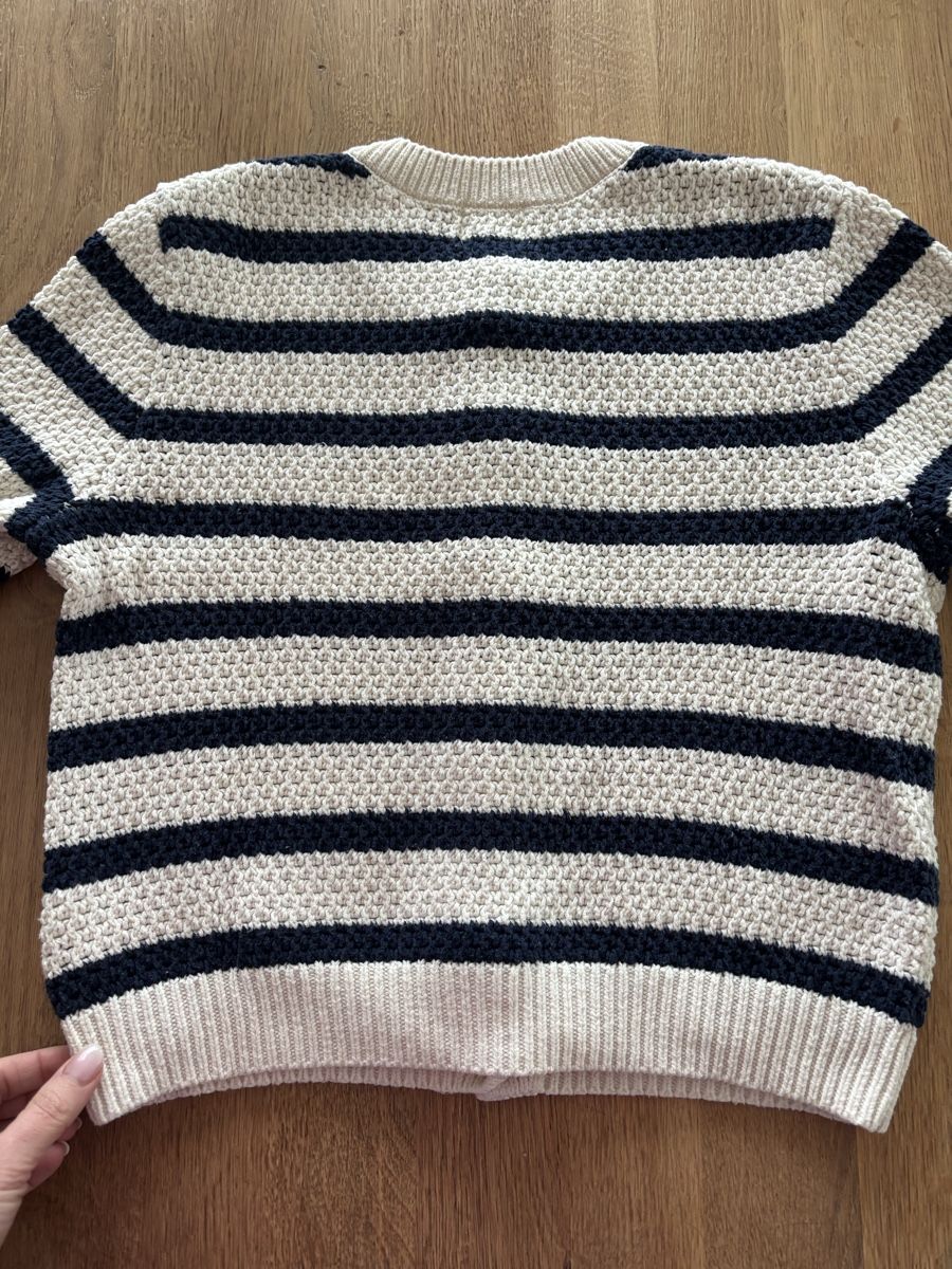 H&M Maglioni & Felpe: H&M Strickjacke, blau/beige Gr. S – Usato da Augst BL venduto da fine-art 3