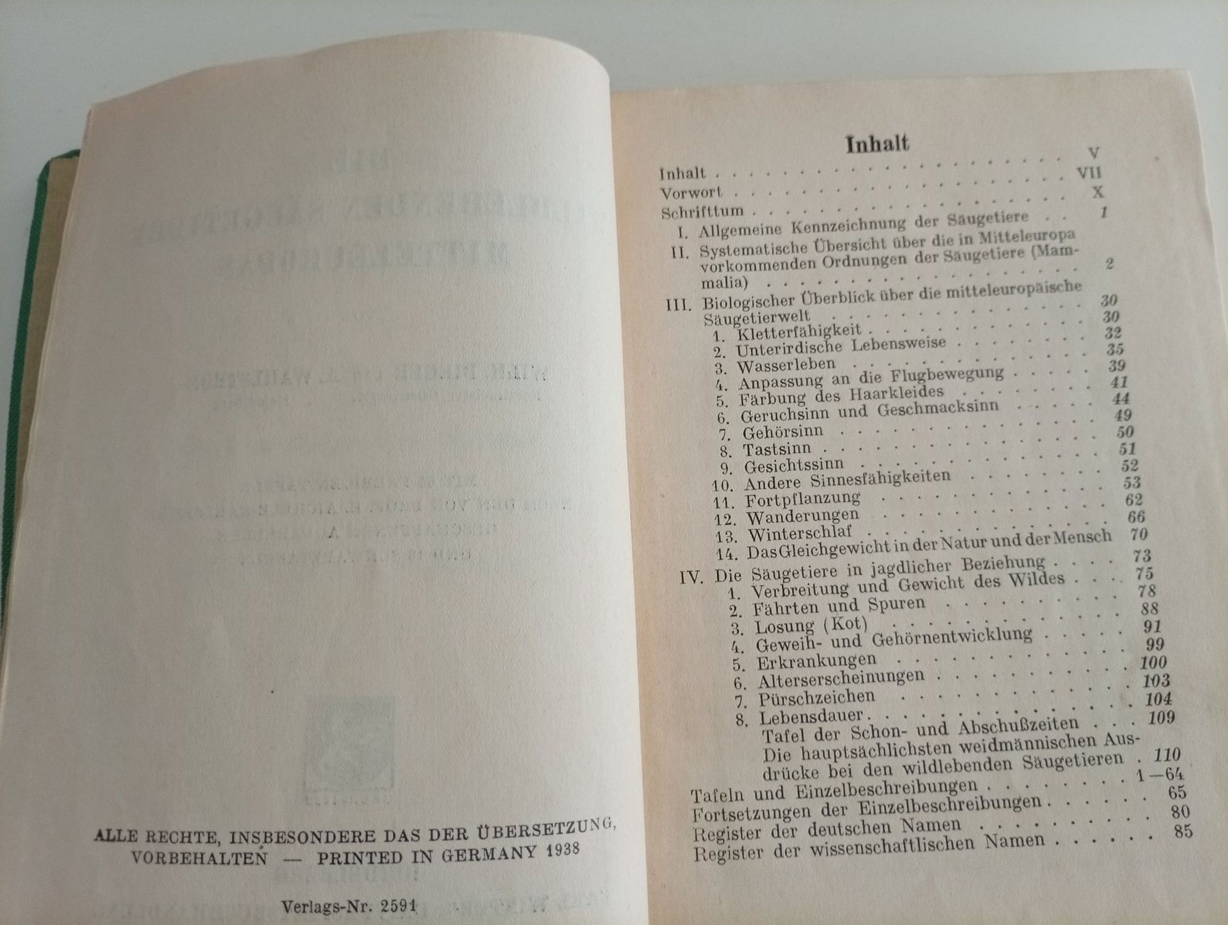 Bücher: Wildlebende Säugetiere, Bieger u. Wahlström – Gebraucht aus Locarno von edn.vintage 2