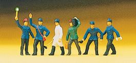 Preiser 0010 Bahnpersonal 6 Figuren HO 1:87