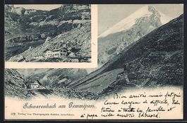 Leukerbad, Blick auf das Gasthaus Schwar