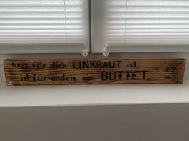 Deko Schild aus Holz, Naturgarten