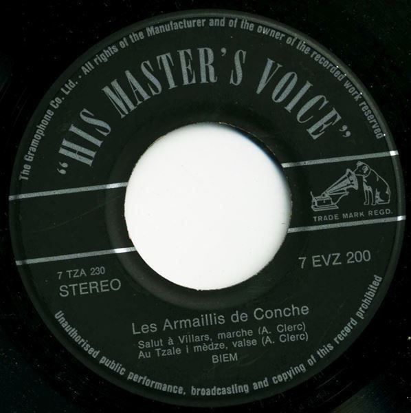 Dischi in vinile: Ensemble Champêtre Armaillis de Conche Vinyle avec Dédicace – Usato da Genève venduto da Cockattoo 4