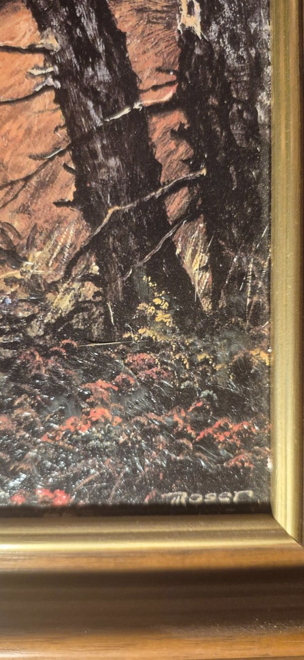 Tableaux: Marcel Moser Hirsch Gemälde im Holzrahmen! – D'occasion à Uetliburg SG par mss81 1