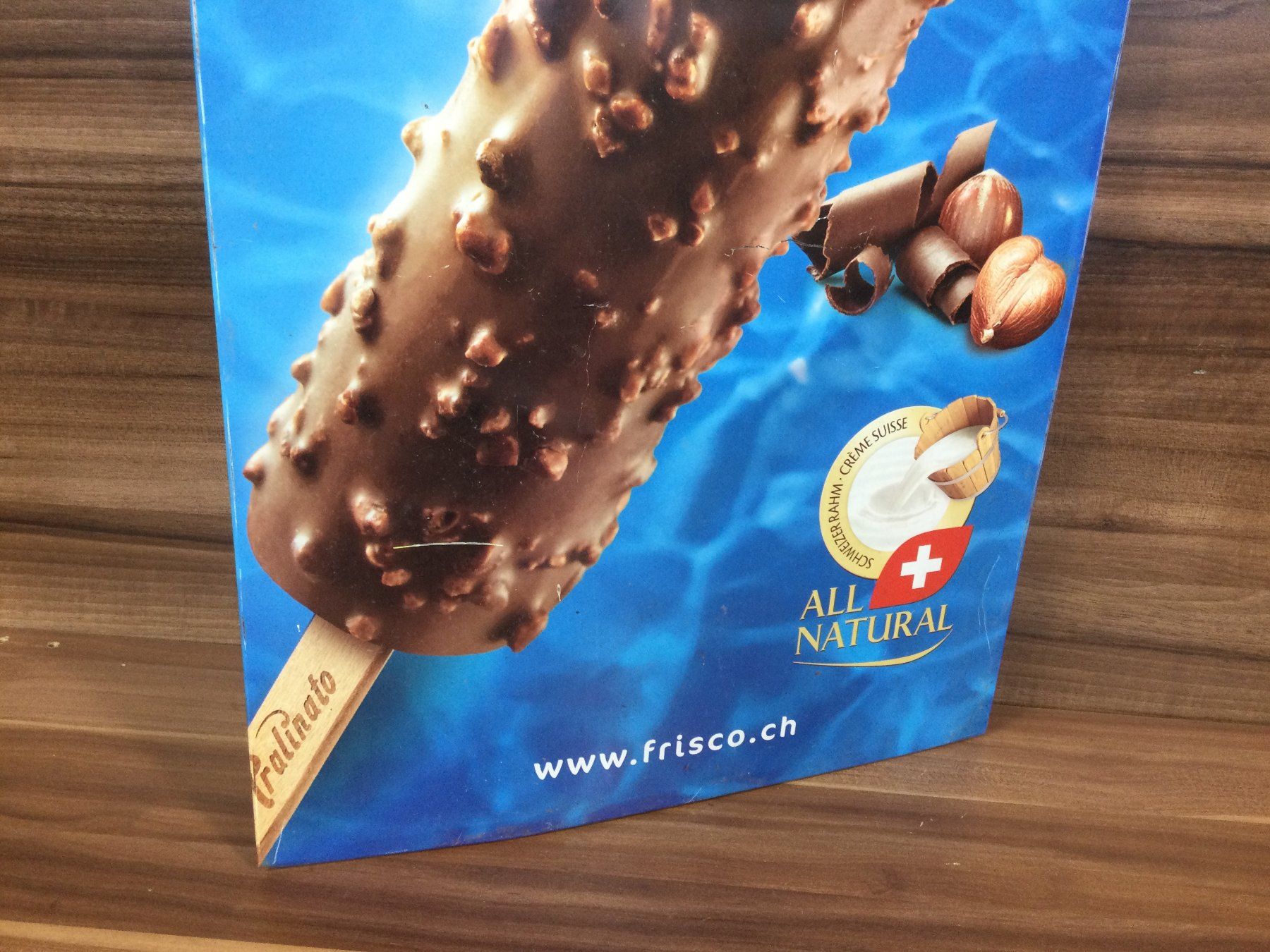 Insegne: Blechschild Werbung Nestlé Frisco Pralinato Glace – Usato da Wangen SZ venduto da kuriosum12 4