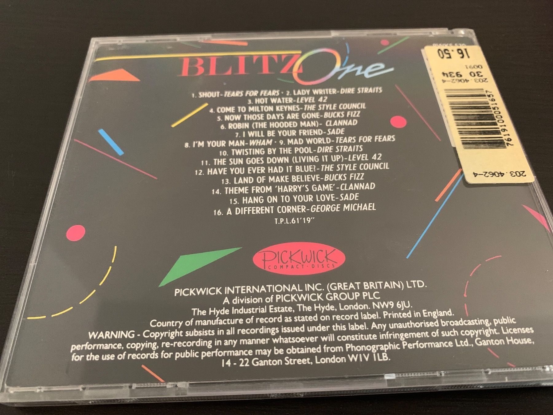 CD: Blitz One (1989) – Usato da Dübendorf venduto da Shreck 1
