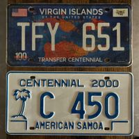  🇺🇸 U.S. Autoschild, Virgin Islands & Samoa - SPEZIAL 