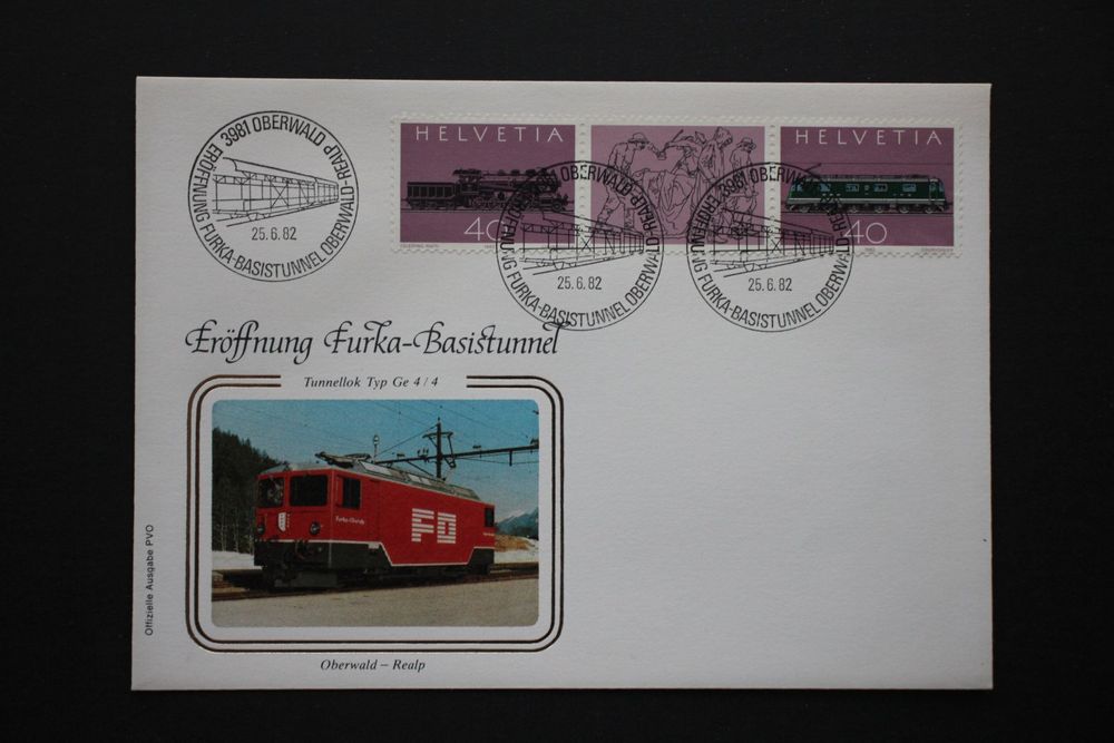Eröffnung Furka Basistunnel 25. 6. 82 Kaufen auf Ricardo