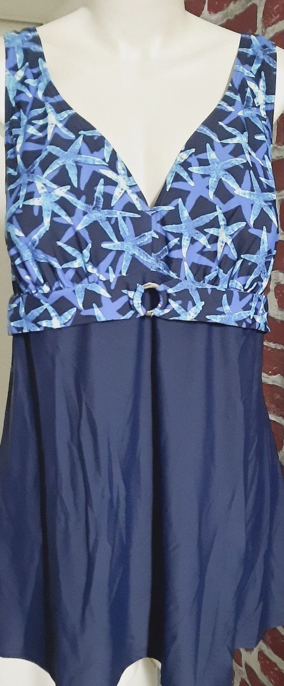Costumi da bagno & Bikini: ULLA POPKEN Badekleid, Seesternmuster, Softcup Dunkelblau 50 – Nuovo (secondo la descrizione) da Seuzach venduto da VT-Collections2 5