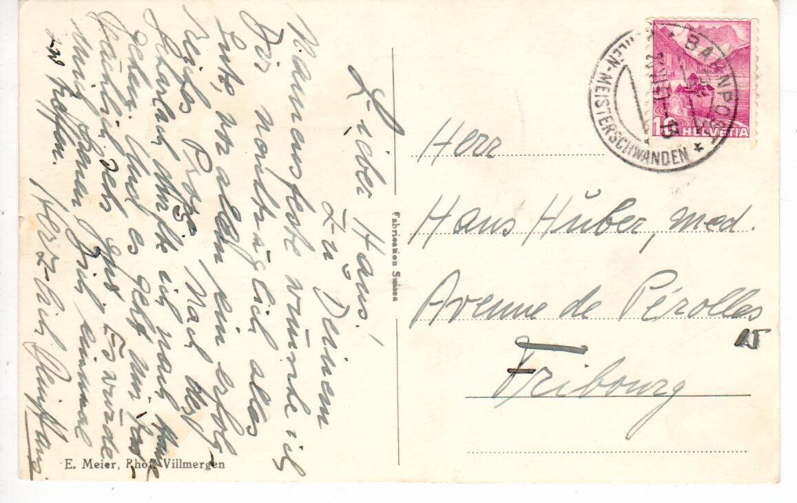 Cartoline postali: Villmergen - Bahnpost – Usato da Wolhusen venduto da Curver9 1