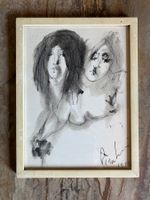 Pierre SPORI. Deux femmes. Encre et lavis