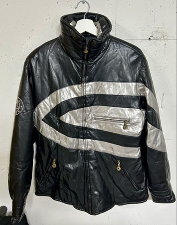 [VINTAGE]: EMMEGI Motorrad-/Biker Lederjacke Gr. 38
