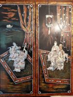 Asiatische Wandbilder, Perlmutt Intarsien, Vintage, Top!