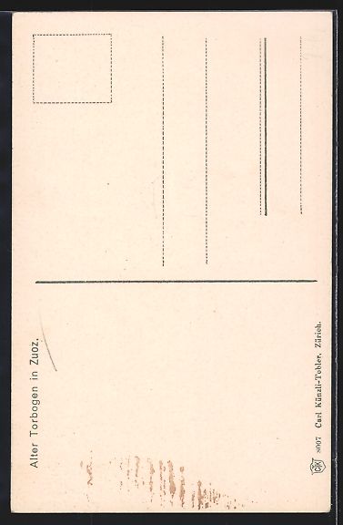 Cartoline postali: AK Zuoz, Blick durch den alten Torbogen – Usato da Berlin venduto da bartko-reher 1
