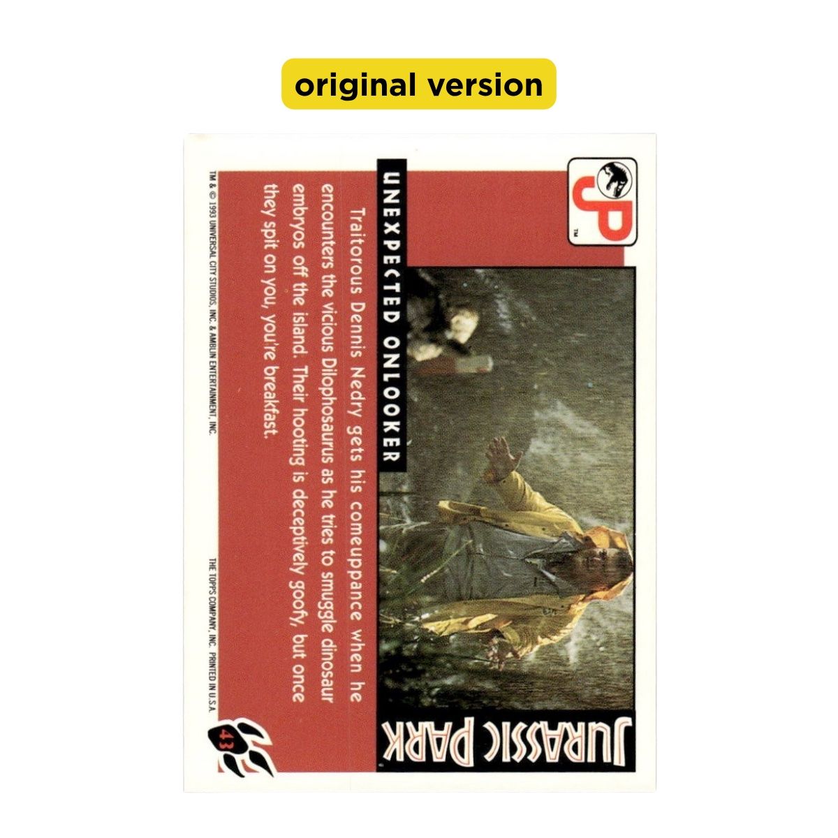 Topps Carte collezionabili: 1993 Topps Jurassic Park #43 Miscut Error Card – Usato da St-Légier-Chiésaz venduto da GemMintCH 2