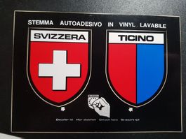 Abziehbild Svizzera Ticino Kleber Aufkleber Postkarte