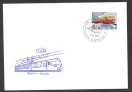 Eisenbahn Sonderbrief S. 536 TEE-Züge Zürich 1.7.1962