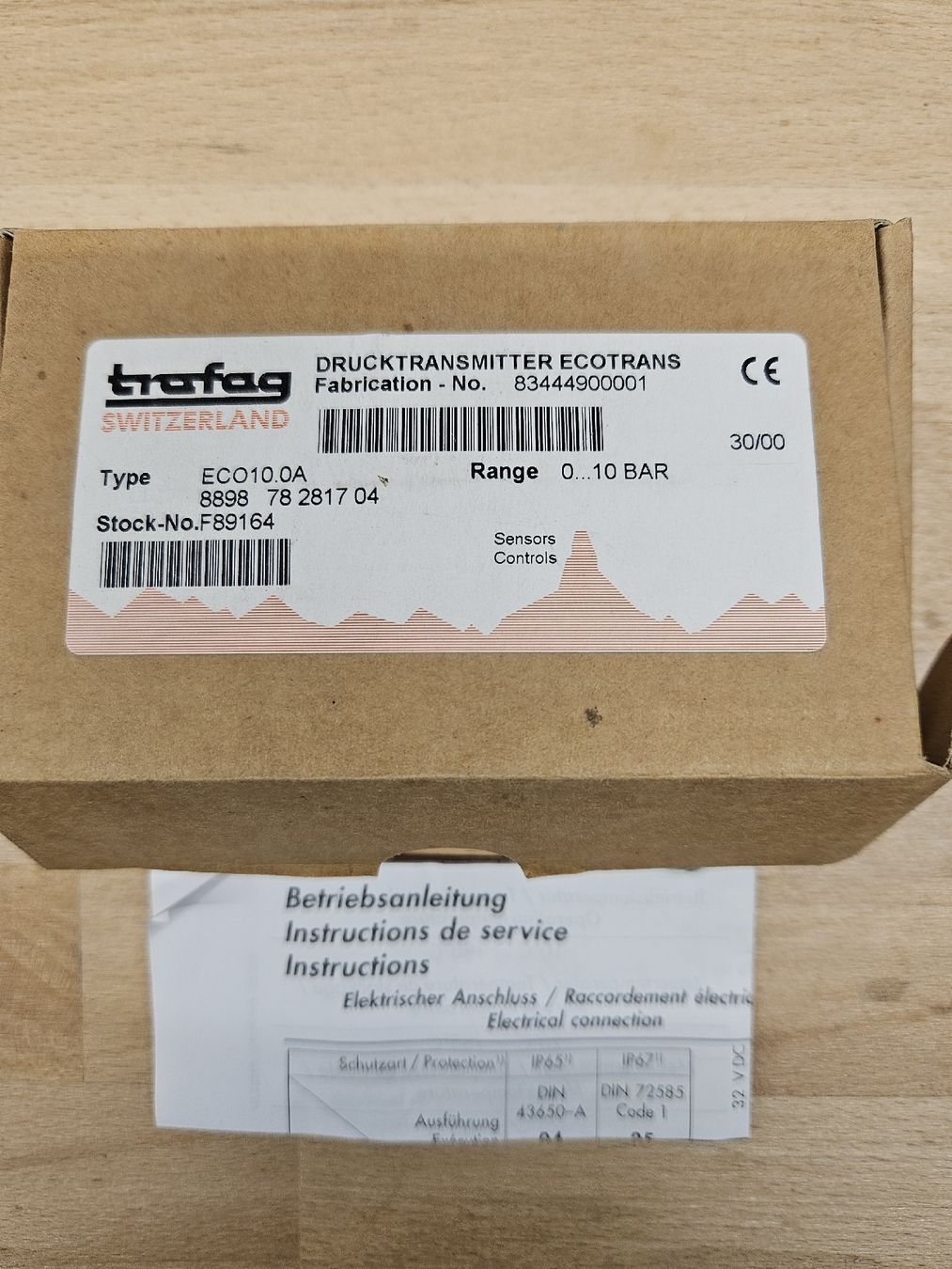 Messen: Drucktransmitter Trafag ECOTRANS ECO10.0A - Neu – Neu und originalverpackt aus Oftringen von Mrg3