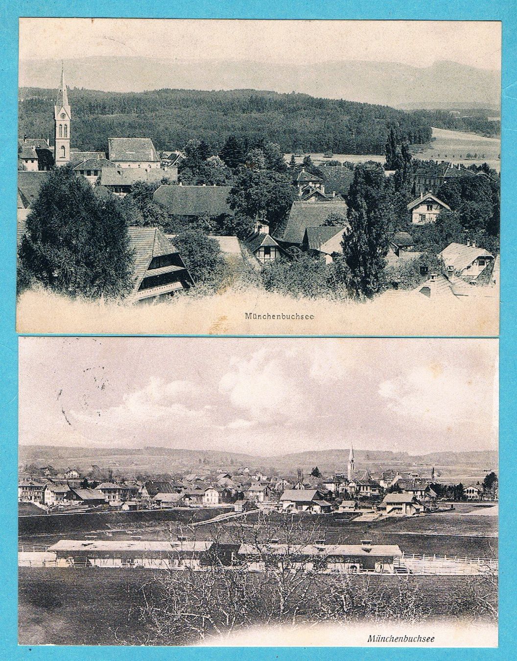 Cartoline postali: Münchenbuchsee 2 Ansichtskarten von 1905+1911 ! – Usato da Seedorf venduto da Carabella3