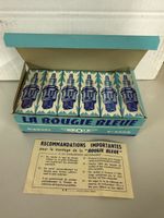 Boîte de bougies ancienne La Bougie Bleue New Old Stock NOS
