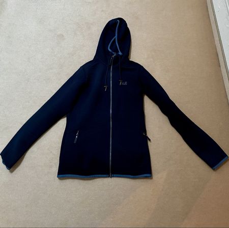 Jack Wolfskin Full Zip Hoodie, Navy Blue, Size Small