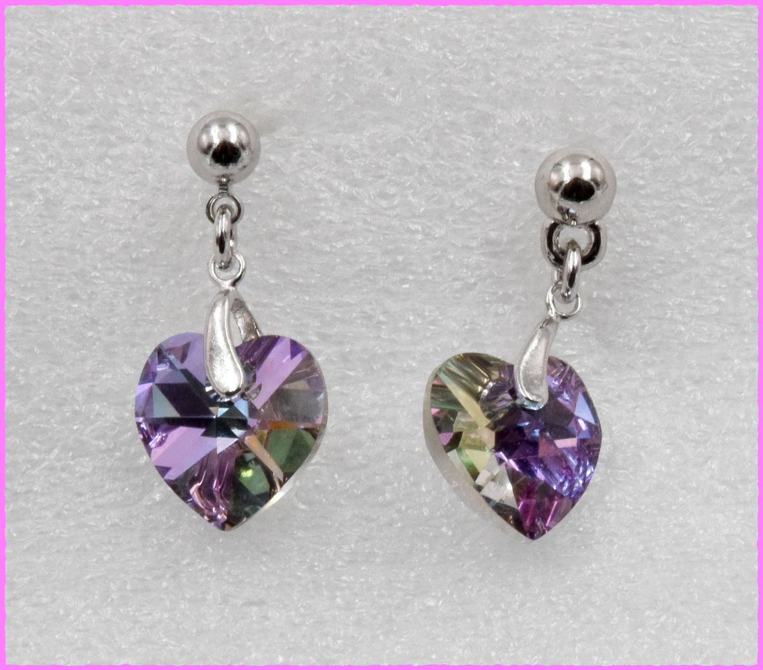 Orecchini pendenti & Orecchini a lobo: Bezaubernde Herz Ohrstecker mit Kristall – Nuovo e nell'imballaggio originale da Oberglatt ZH venduto da Diamond-Girl 1