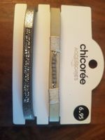 2 Armbänder, Grautöne, Lederoptik