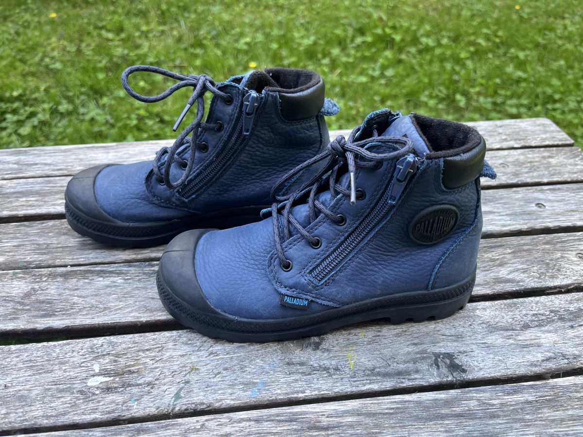 Palladium Scarpe da uomo: Palladium bleues, taille 31, cuir, doublée, hiver – Usato da Ecublens VD venduto da Mauchat 1