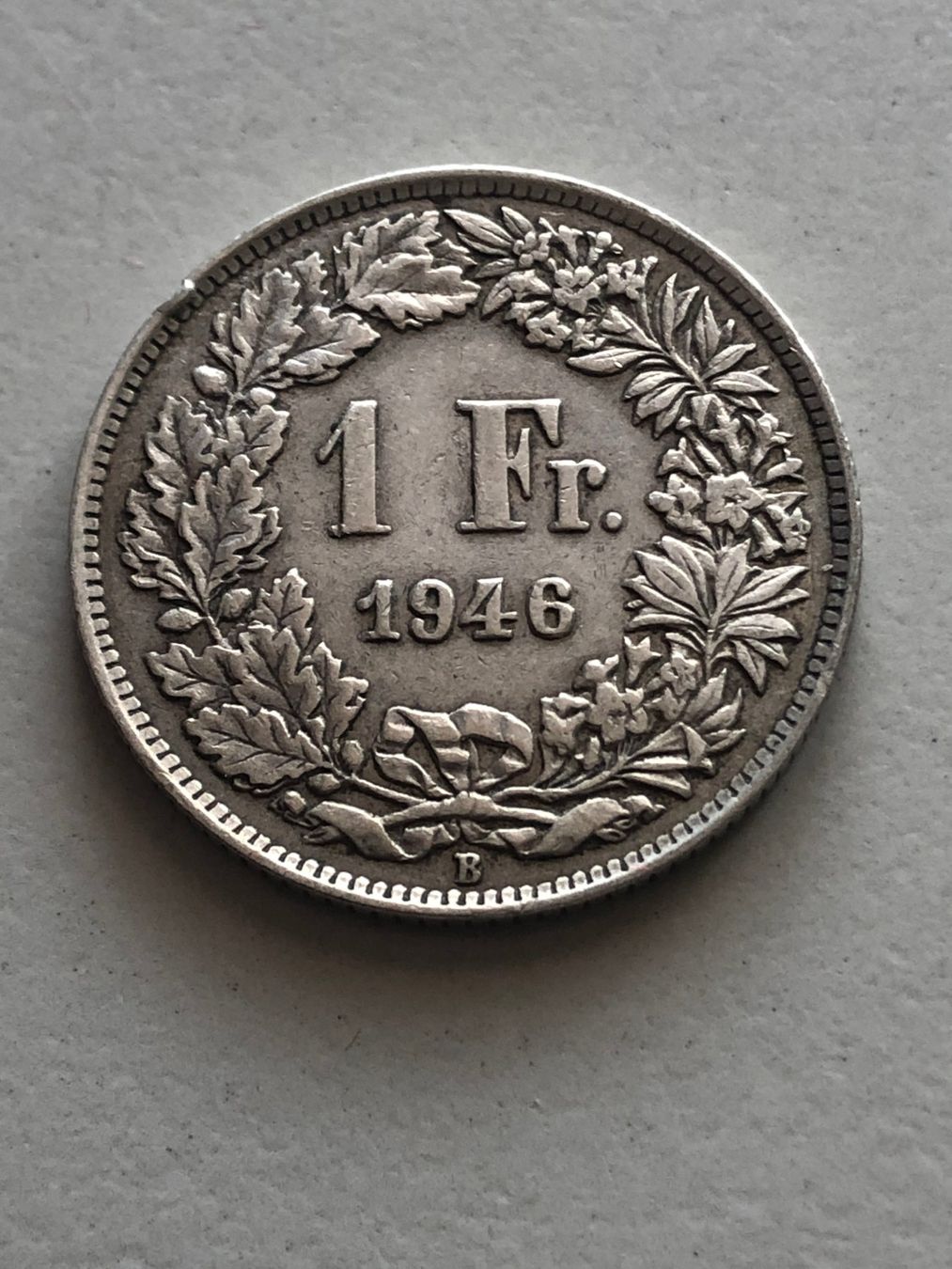 Alle Münzen: 1 Fr. 1946 – Gebraucht aus Schötz von Odpa