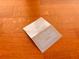 Mercede Benz Code Aufkleber-Set, Vintage unbenutzt!