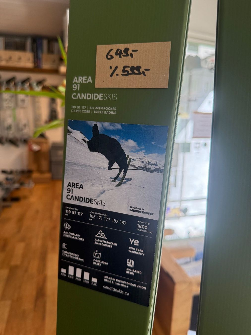 Sci: Candide Skis Area91 187cm – Nuovo e nell'imballaggio originale da Andermatt venduto da Made_In_Andermatt 1