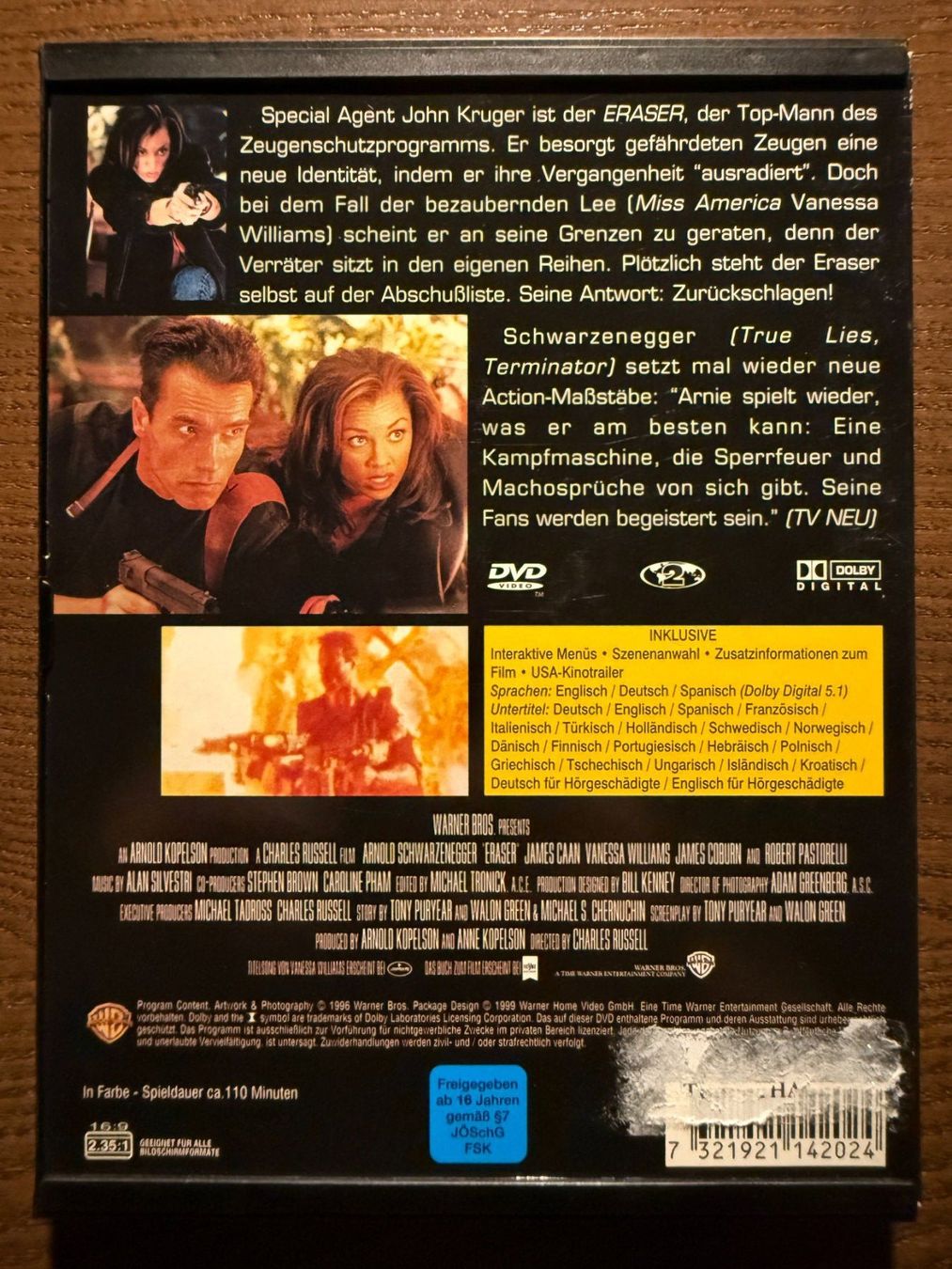 Tutti i DVDs: Eraser – Usato da Zürich venduto da FilmFreunde 1