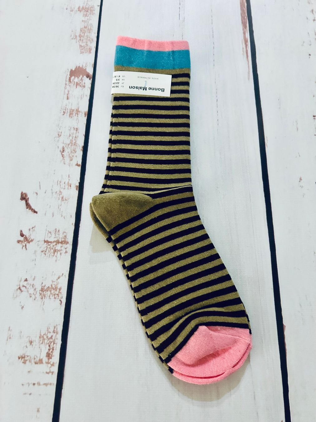 Socken: Socken Bonne Maison Socks stripes 36-39 Size – Neu (gemäss Beschreibung) aus Zürich von Ferienan 3