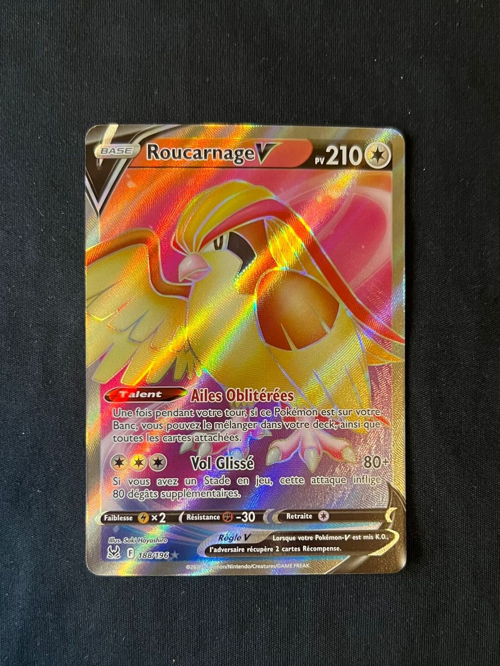 Pokémon Carte collezionabili: Roucarnage V full art FRançais 188/196 – Nuovo (secondo la descrizione) da Genève venduto da Jojo_pokemon