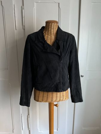 UNO PIU UNO - Wildleder Jacke dunkelblau M