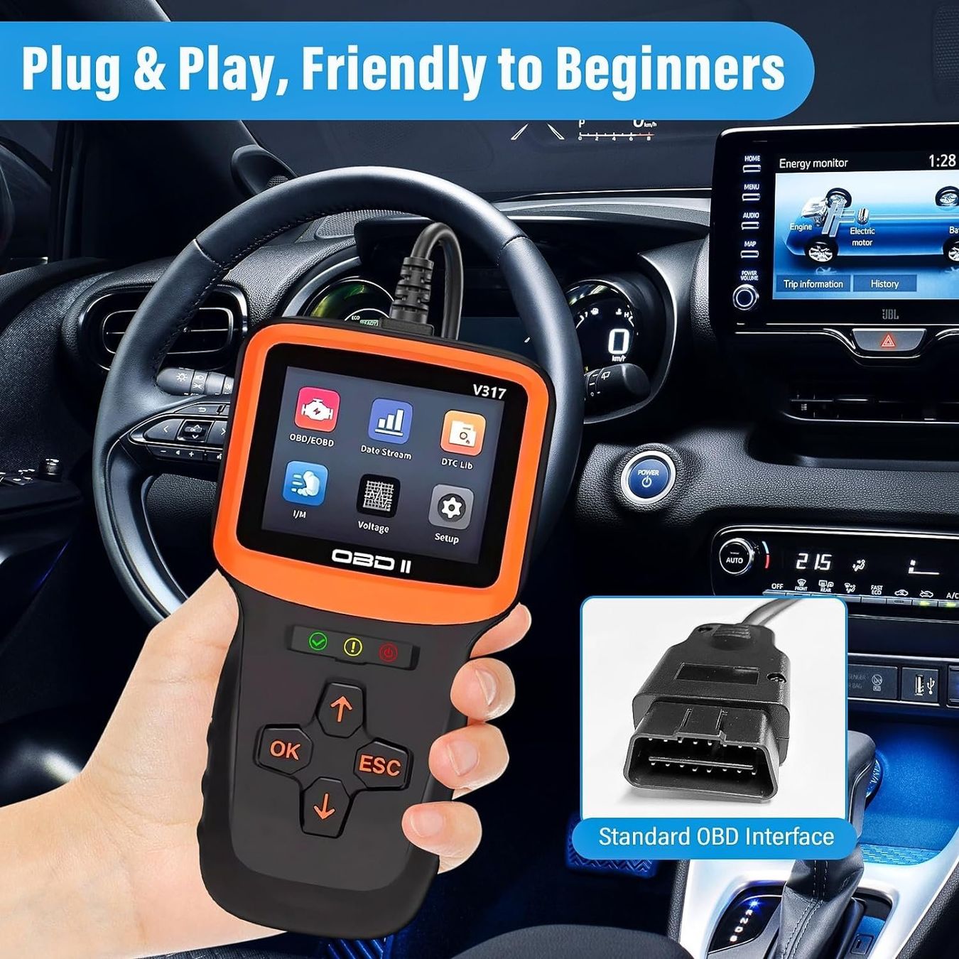Messen: OBD2-Lesegerät Auto Diagnosegerät für OBDII/EOBD – Neu und originalverpackt aus Châtelaine von topshop.switzerland 7