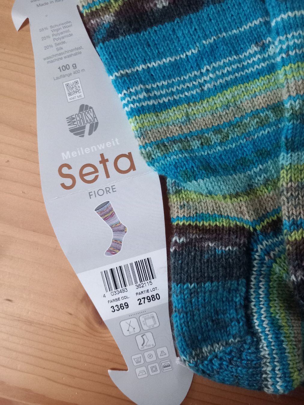 Calze: Socken Handgestrickt 40/41, mit Seide – Nuovo (secondo la descrizione) da Näfels venduto da gil_sindamel 2