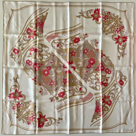 CARTIER Foulard Boutique Uniform 2014, 100% soie, très rare