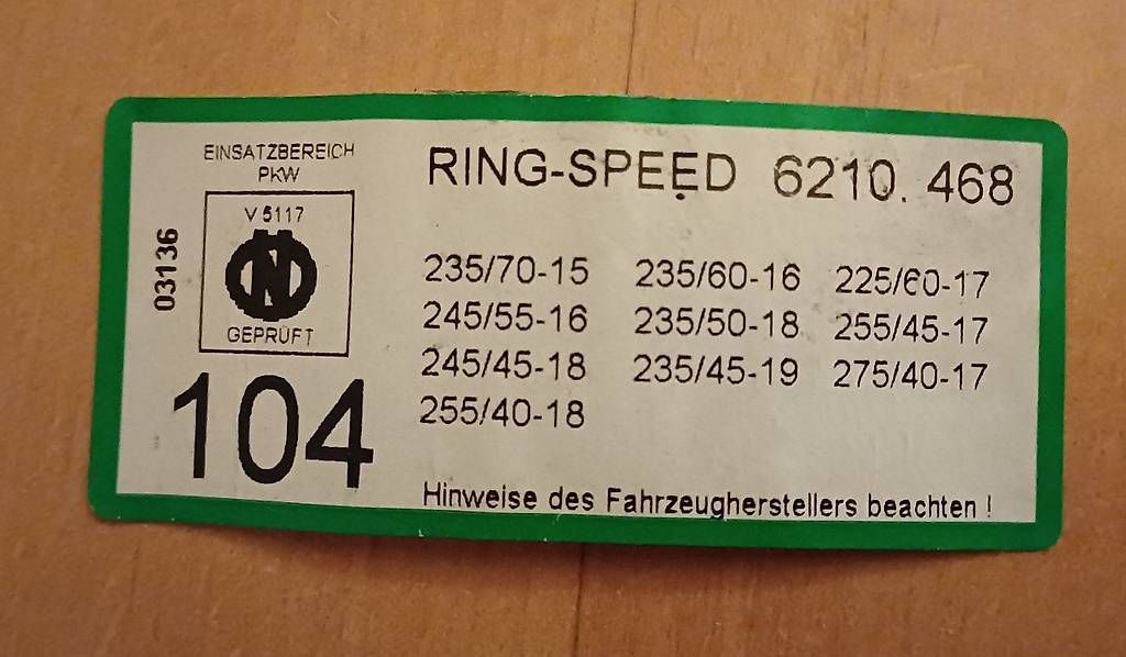 Catene da neve: Schneeketten Ring-Speed 6210.468, Nr. 104 – Usato da Lindau venduto da wal_md2t 1